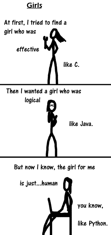 Girls, like Python